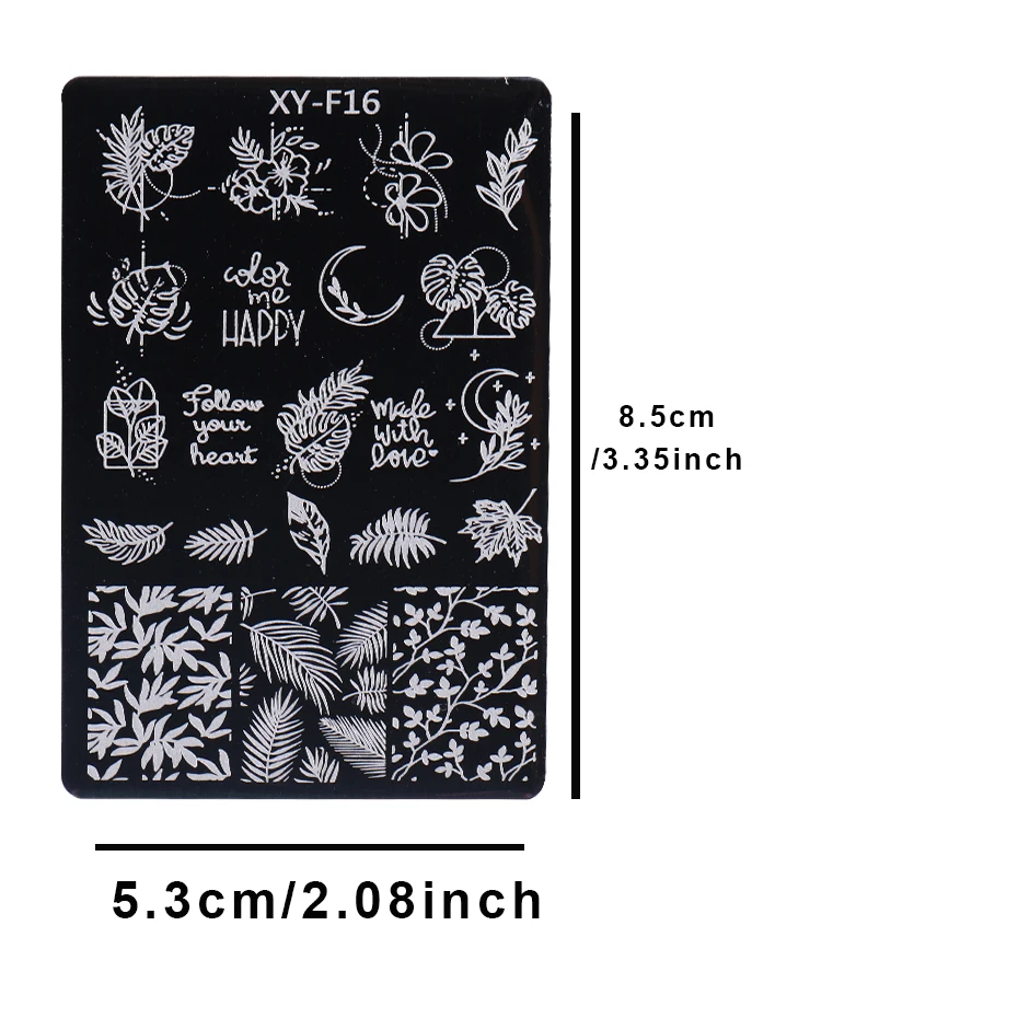 5pcs/set Flower Leaves Nail Stamping Plates Leaf Floral Butterfly Line Spring Printing Stencil Nail Stamp Templates Nails Tool 6