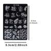 5pcs/set Flower Leaves Nail Stamping Plates Leaf Floral Butterfly Line Spring Printing Stencil Nail Stamp Templates Nails Tool 6