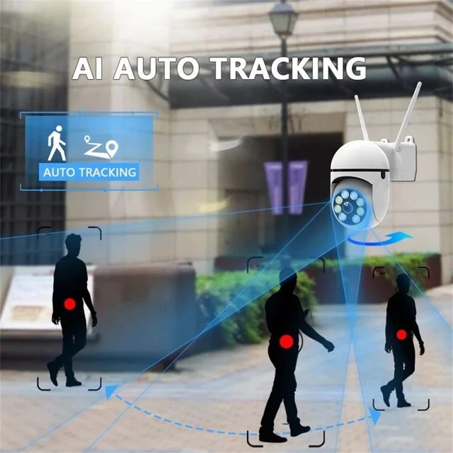 8MP Wifi IP Outdoor Wireless Security Surveillance PTZ Camera 4X Zoom Cameras AI Human Tracking Two-way Audio HD Night Color Cam 5