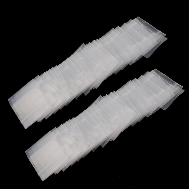 100pcs 4mil/2mil Clear Zip Bag Bag Plastic Baggies Reclosable High premium  quality clear reclosable poly
