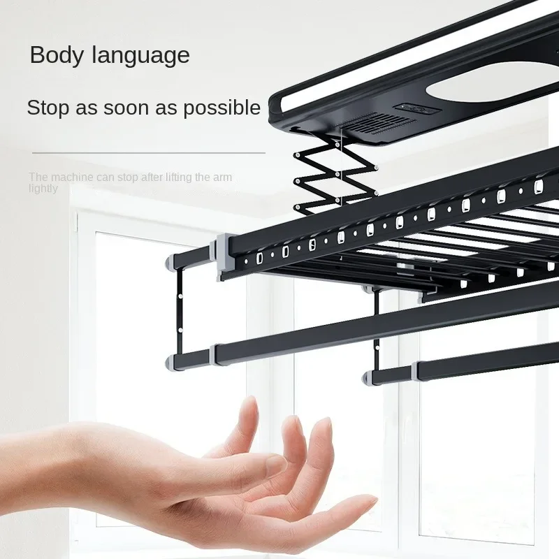 Intelligent Electric Drying Clothes Rack Four-bar Telescopic Lifting Remote Control Drying Machine Aluminum Alloy 3