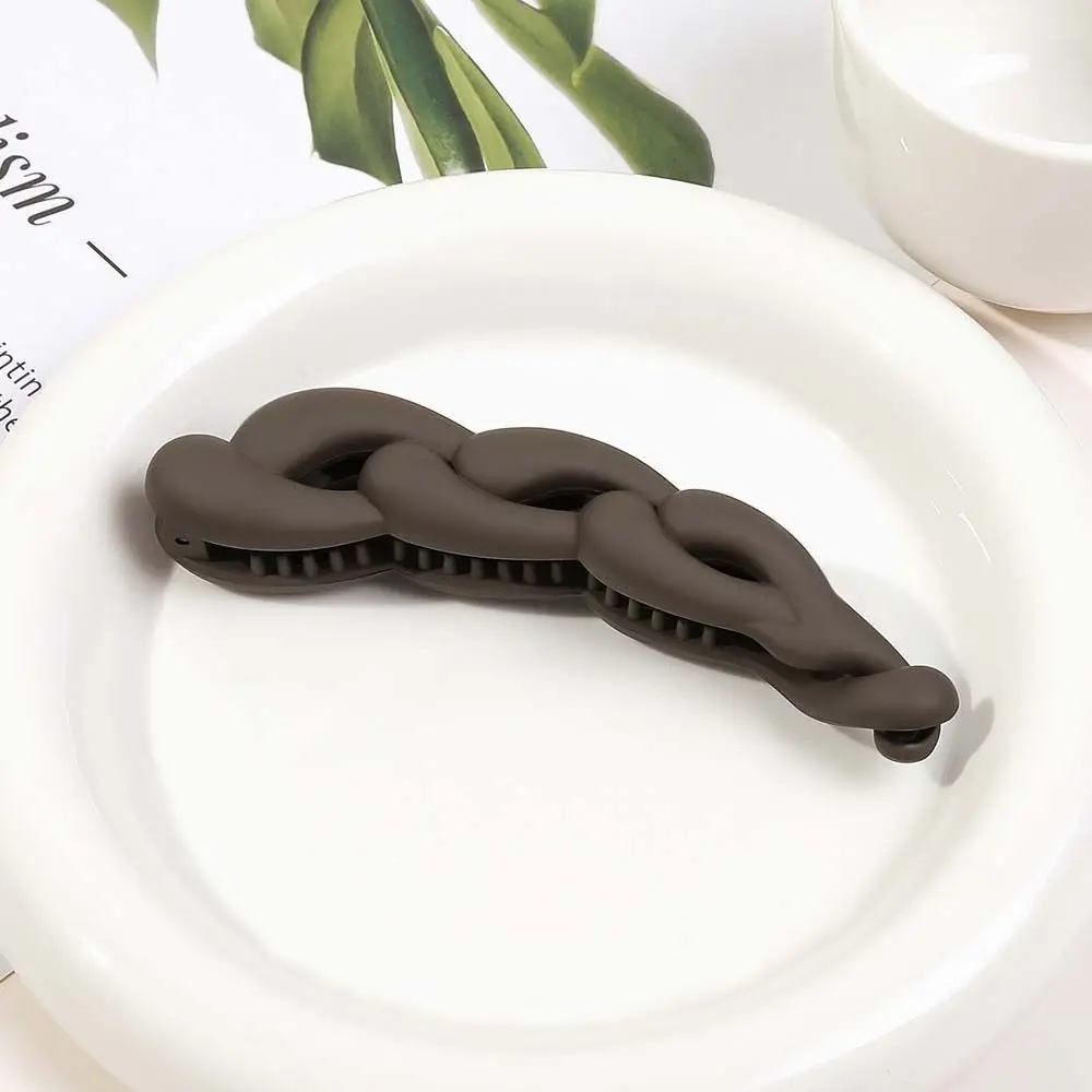 Elegant Cross Plastic Banana Clip 10.5cm Frosted Hair Twist Hair Pin Hair Claw Barrettes Matte Hair Clip Crab Female/Girls