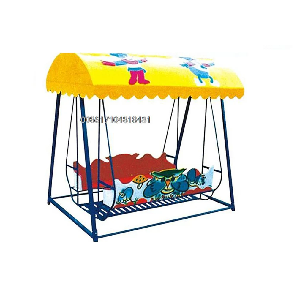 Outdoor Multifunctional Colorful Galvanized Steel Material Double Adult Baby Swing