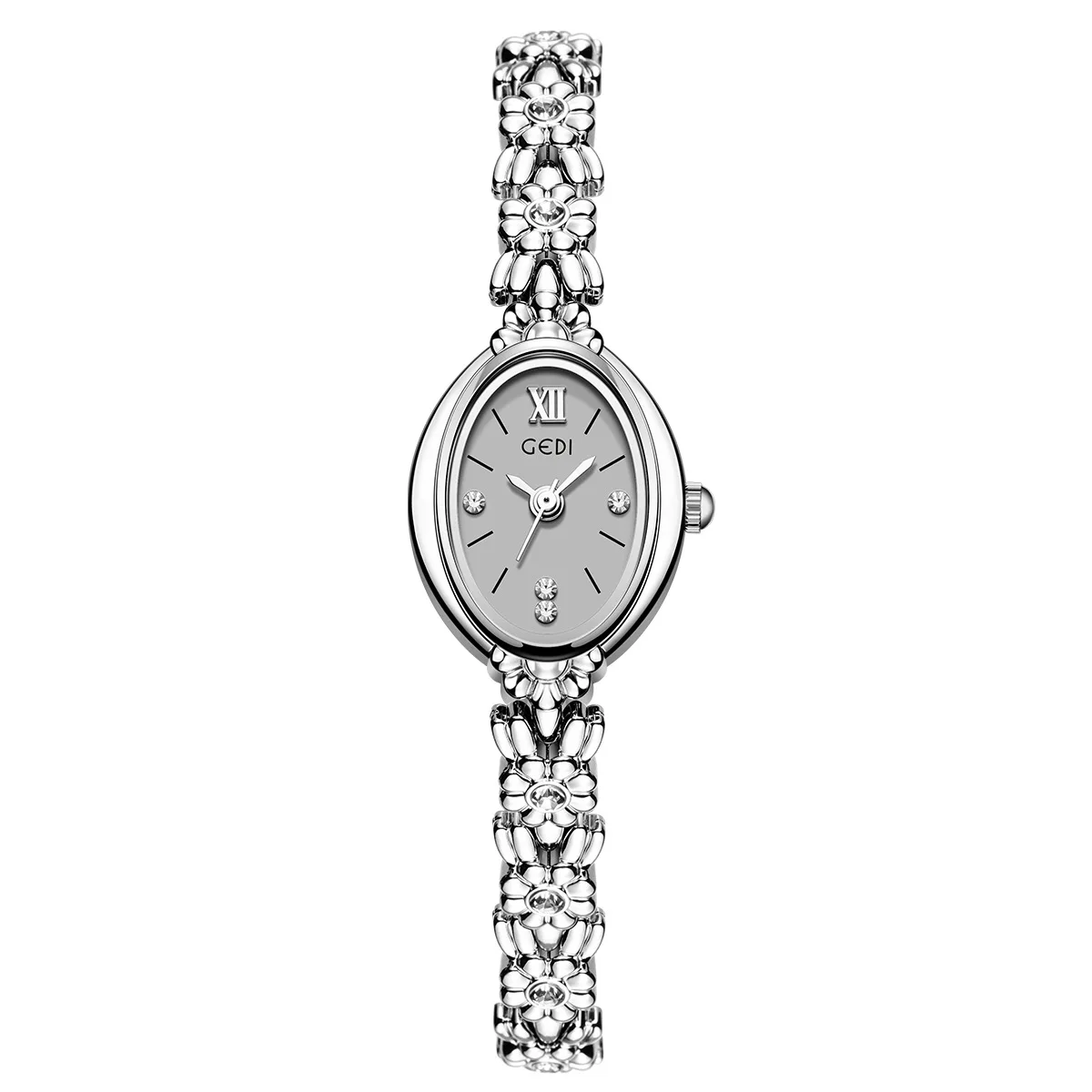 Ladies' Light Luxury Retro Diamond-Embellished Bracelet Watch