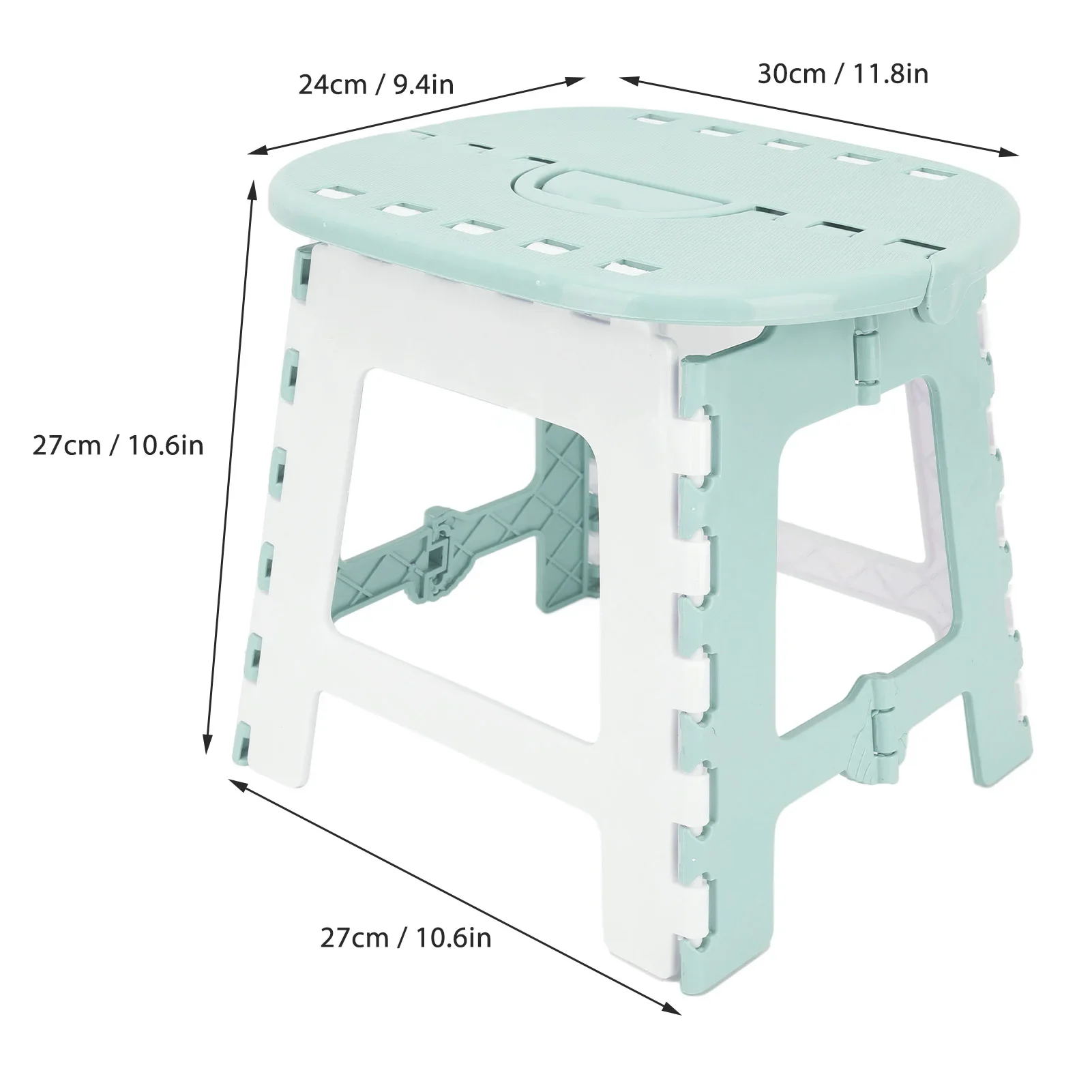 Foldable Step Stool Portable Household Plastic Small Folding Step Chair Space Saving For Outdoor Camping Hiking Fishing
