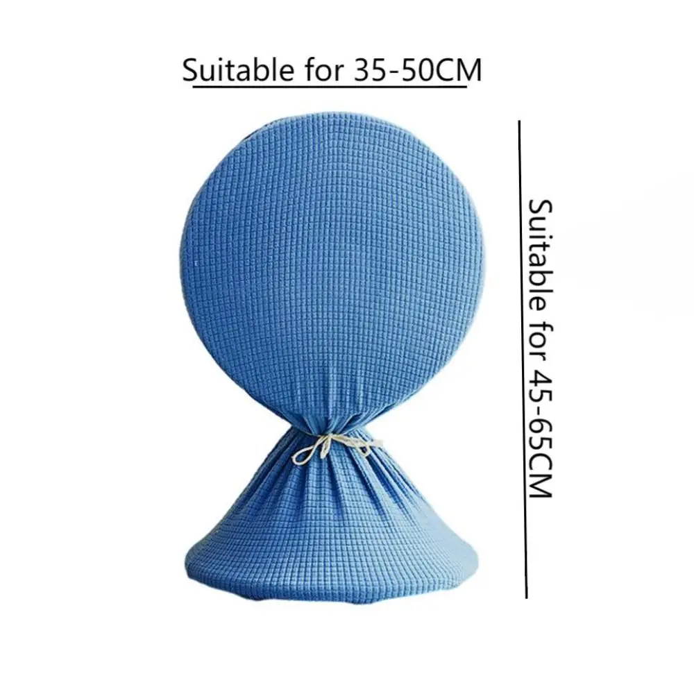 Reusable Electric Fan Dustproof Covers Elastic Solid Color Half Wrapped Dust Cloth Protective Stand Fan Cover images - 6