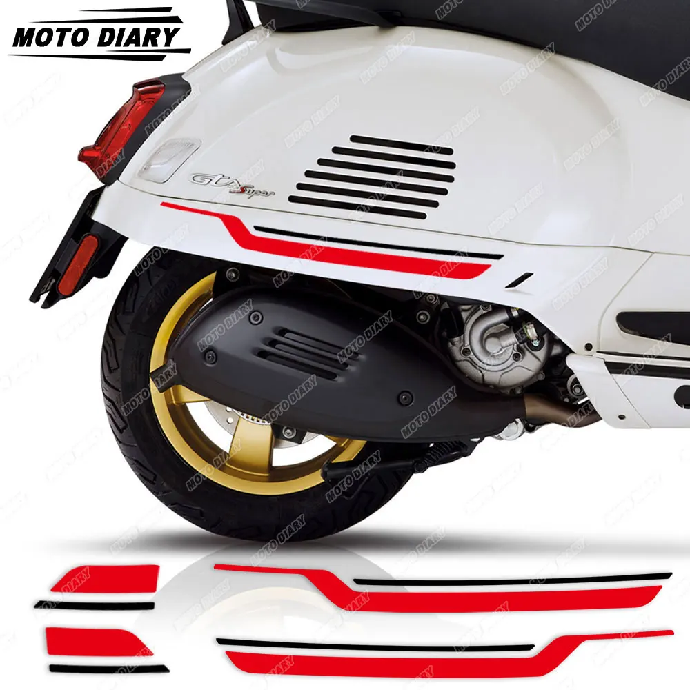 

For Vespa GTS 125 250 300 Super GTV 250 GTV 300 GTS250 GTS300 GTV300 GTV300 Scooter Sticker Set Side Body Decals Waterproof