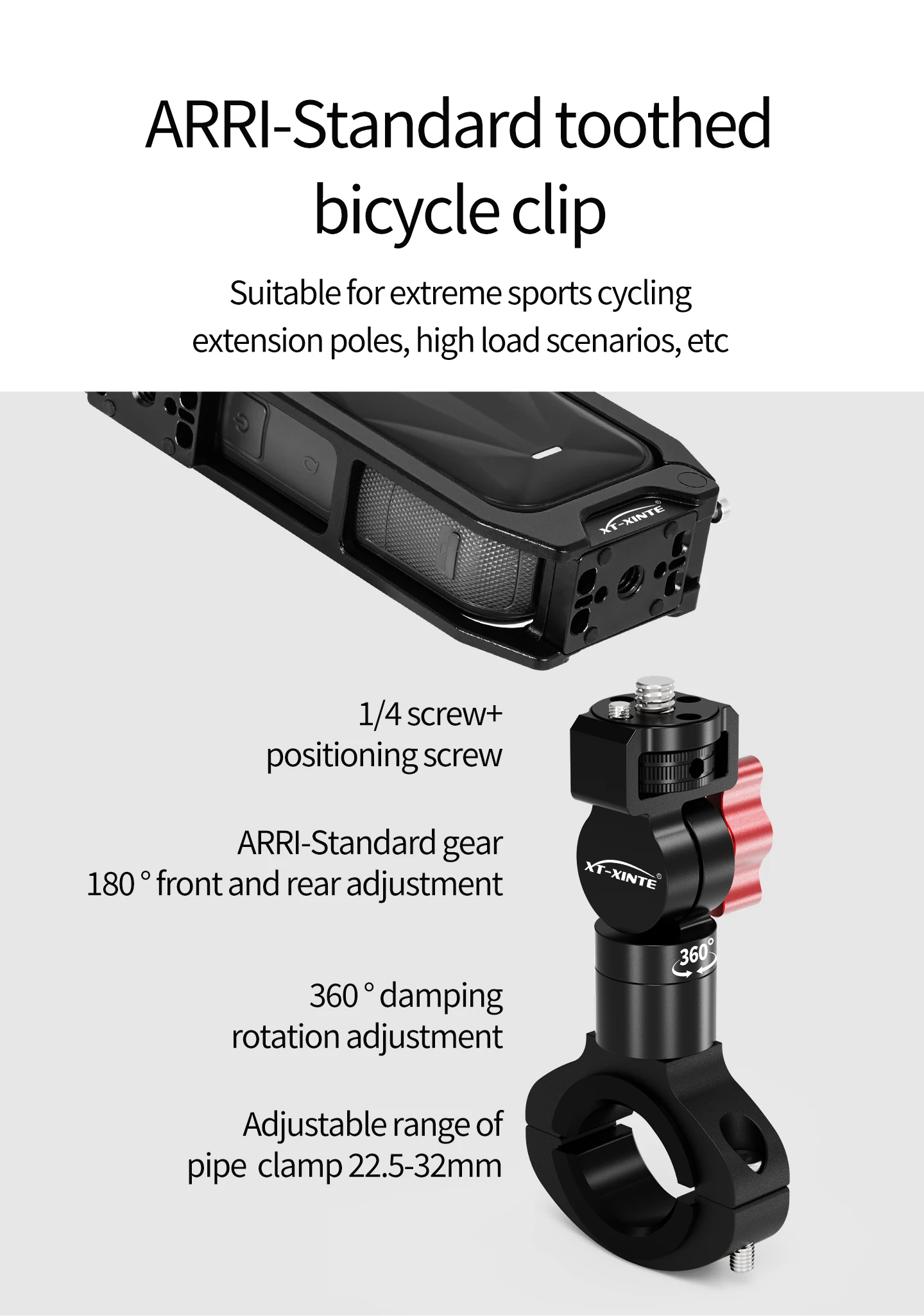 Aluminium-Magnetrahmengehäuse für Insta 360 X5, vertikale Aufnahme, 3 Kaltschuhhalterungen, Schutzhülle für Insta 360 X5 Action-Kamera – Detail 4