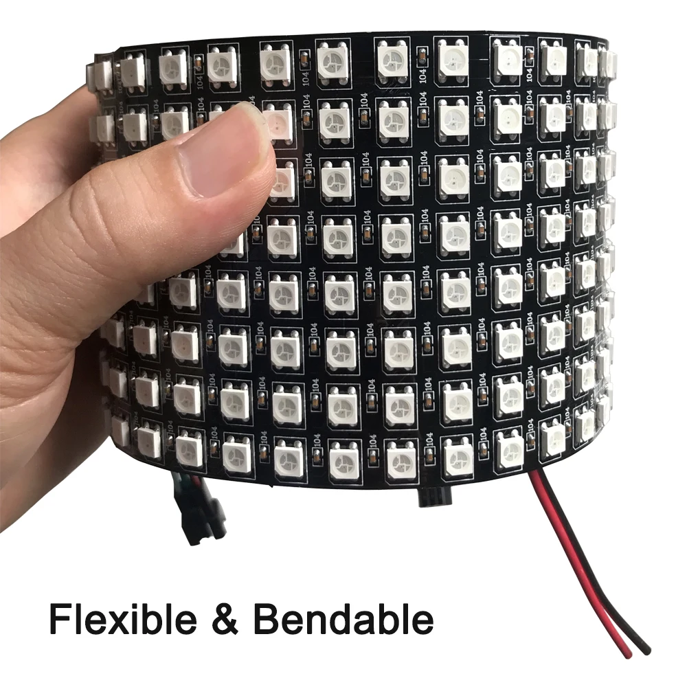 DC5V WS2812B Individually Addressable Led Module Panel Light 5050 RGB Matrix Screen Digital Flexible 8x8 16x16 8x32 64 256 Pixel Led Light Led Modules Led Module Led Panel Light