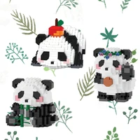 Knew Built Adorable Panda Micro Mini Building Blocks: Five Lovable Shapes, with Charming Apple and Bamboo Perfect Playmate Toys 2