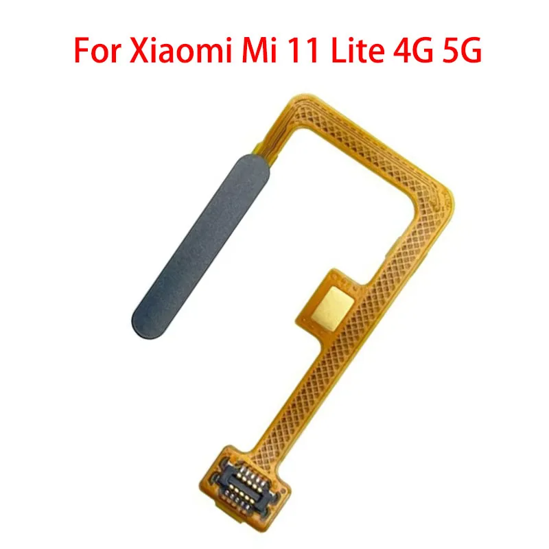 Capteur d'empreintes digitales Original pour Xiaomi Mi 11 Lite 5g 4g, clé de retour à domicile, bouton marche/arrêt, câble ruban flexible