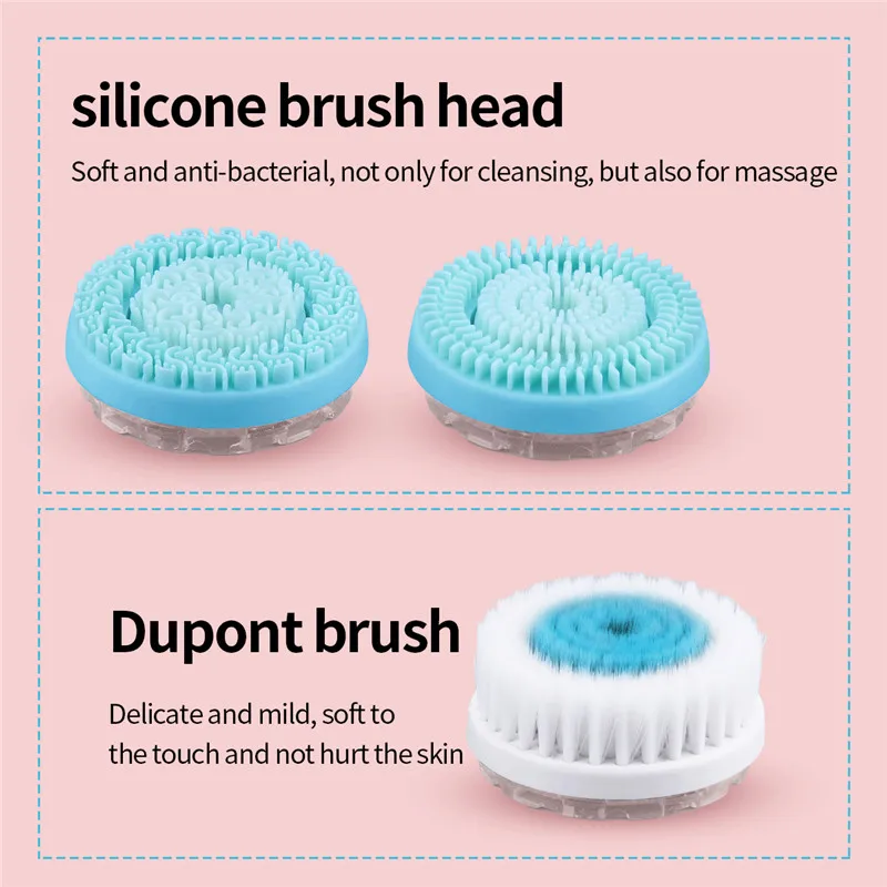 3 In 1 Electric Rotating Facial Cleansing Brush Waterproof Pore Ceaner Deep Cleaning  Spin Brush Blackhead Remover Facial Massage - AliExpress