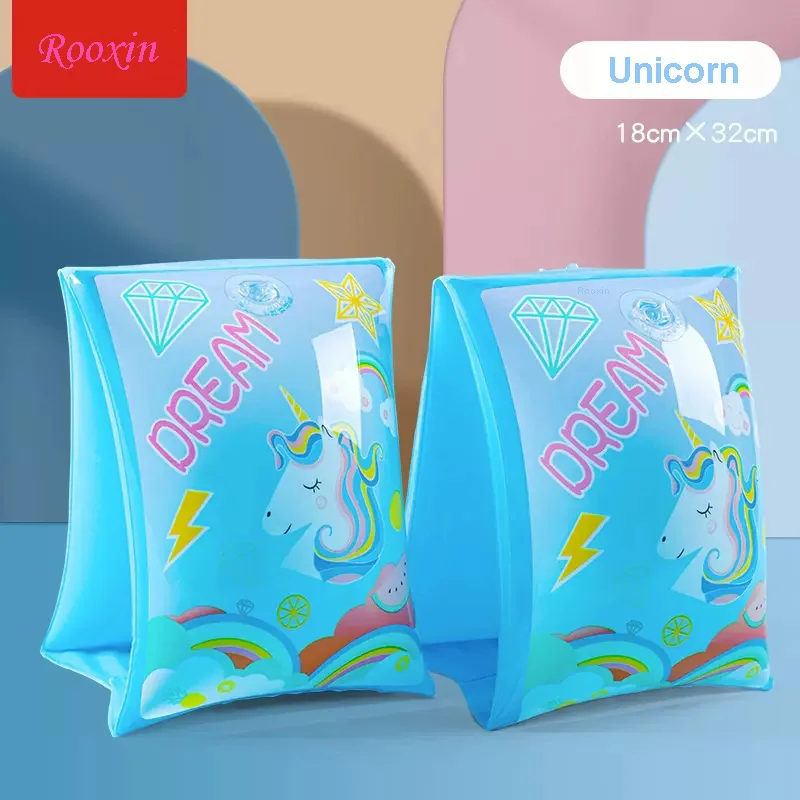 Rooxin Unicorn Flamingo Inflatable Baby Swimming Ring infant Pool Float Armbands Life Jacket for 2-6 Year Kids Beach Party Toys мелкие кристаллы для декора ногтей unicorn new year