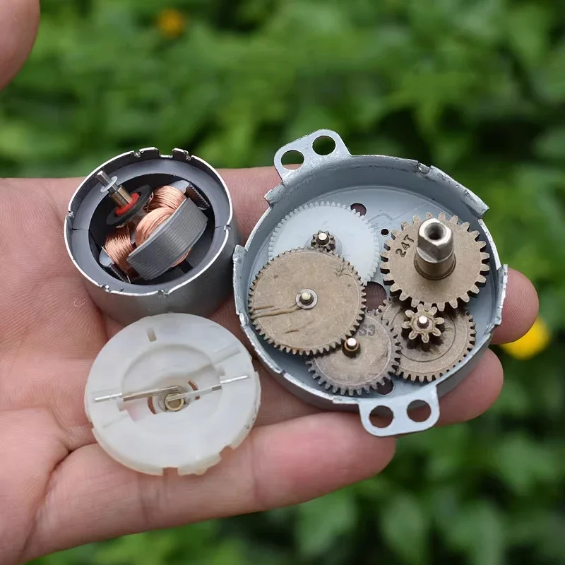 JS-50T 마이크로 기어 모터 14RPM 고 토크 50MM DC 6V/9V/12V DIY 장난감 모델 밸브 기어 감속용 소형 모터