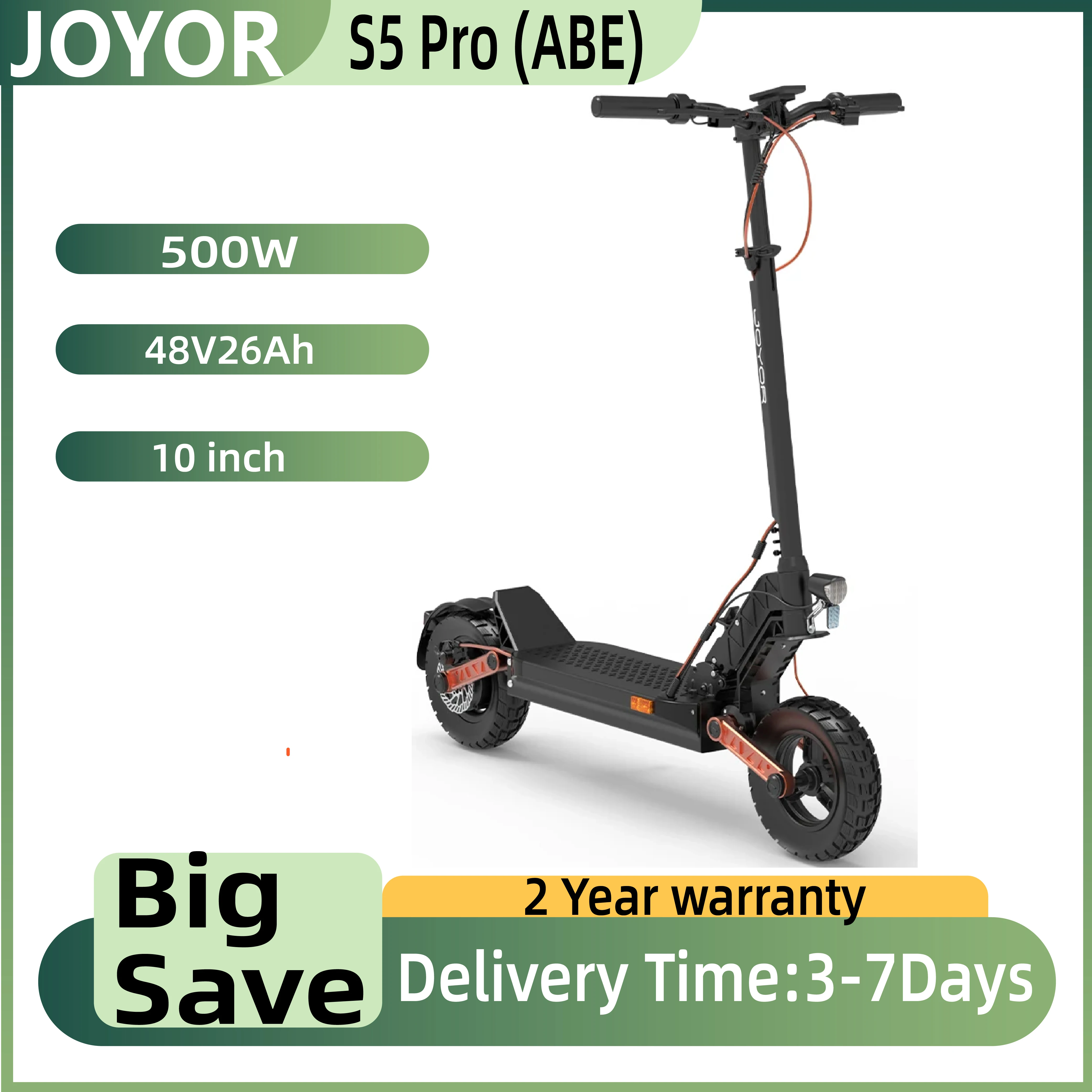 Trottinette électrique JOYOR S5 Pro (certification ABE) avec pneus de 10 pouces, batterie 48V 26Ah, moteur 500W, vitesse 20 km/h, trottinette électrique pour adultes, trottinette électrique de ville 1 Trottinette électrique JOYOR S5 Pro (certification ABE) avec pneus de 10 pouces, batterie 48V 26Ah, moteur 500W, vitesse 20 km/h, trottinette électrique pour adultes, trottinette électrique de ville 1