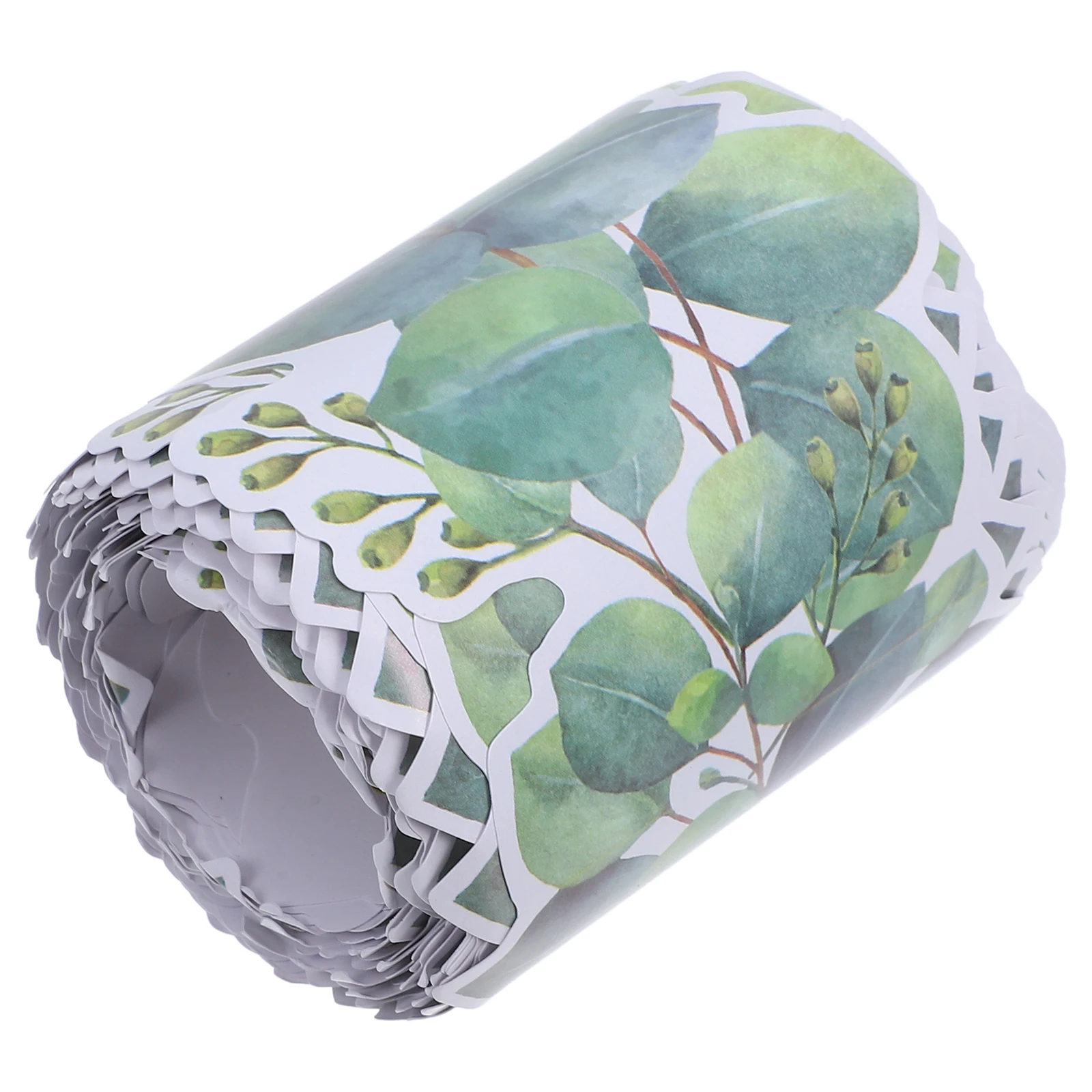 Cinta Decorativa De Borde Con Motivo De Eucalipto | Rollo De 15 Metros De Largo X 7.6 Cm De Ancho | Para Decorar Tablones De Anuncios, Pizarras, Aulas | Papel Revestido