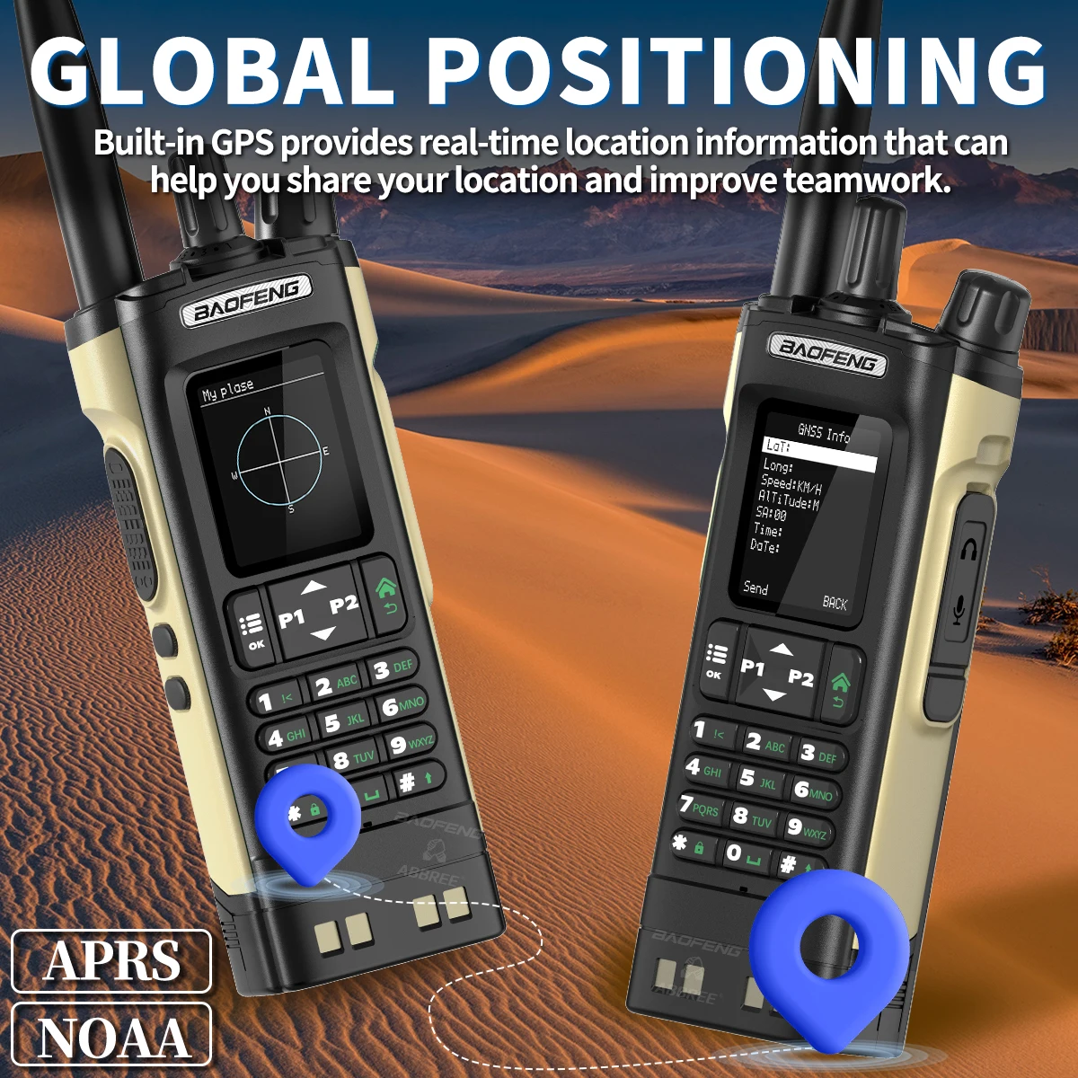 BAOFENG DMR DM-32 Digital Walkie Talkie GPS Dual Mode Analog TDMA Dual Time Slot Air Band APRS Digital Call For UV-32 Ham Radio 4
