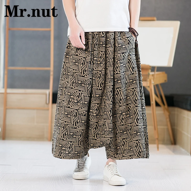 

Big Size Wide Leg Pants Unisex Fashion Slacks Men's Clothes Cotton Jogger Trousers Baggy Harem Pants Summer Harajuku Clothing