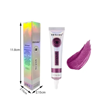 Heallor 9 Color Glitter Sequin Gel Lip Eye Face Multifunctional Liquid Eye Shadow Long Lasting Waterproof Cream Eyeshadow Enhanc - Thumbnail 6