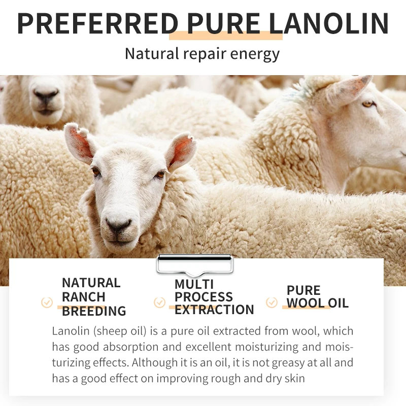 FONCE Lanolin moisturizer, moisturizing skin care products, face and whole body can be used, autumn and winter moisture, 250g 5