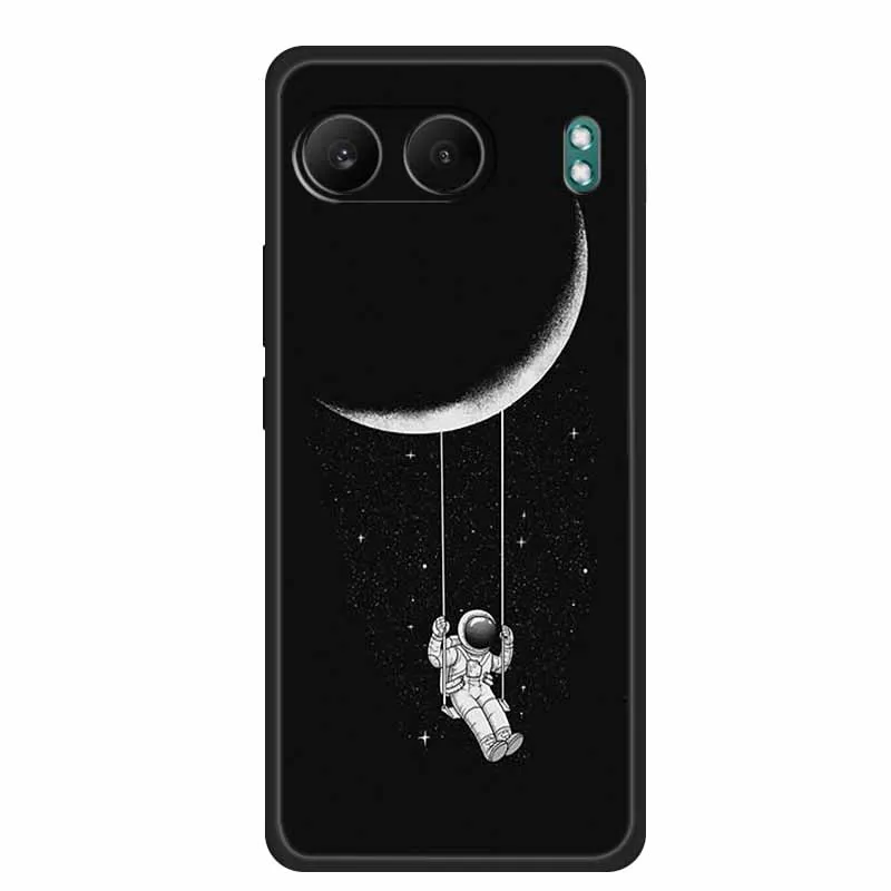 Astronaut Design Soft Silicone TPU Phone Case - Space-Themed Back Cover
