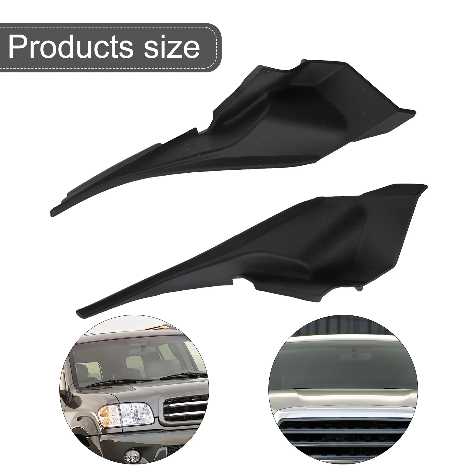 

2pcs Car Cowl Plate Left + Right Side Car Front Wind Deflector For Toyota For Tundra 2007-2014 53867-0C030 / 53866-0C030