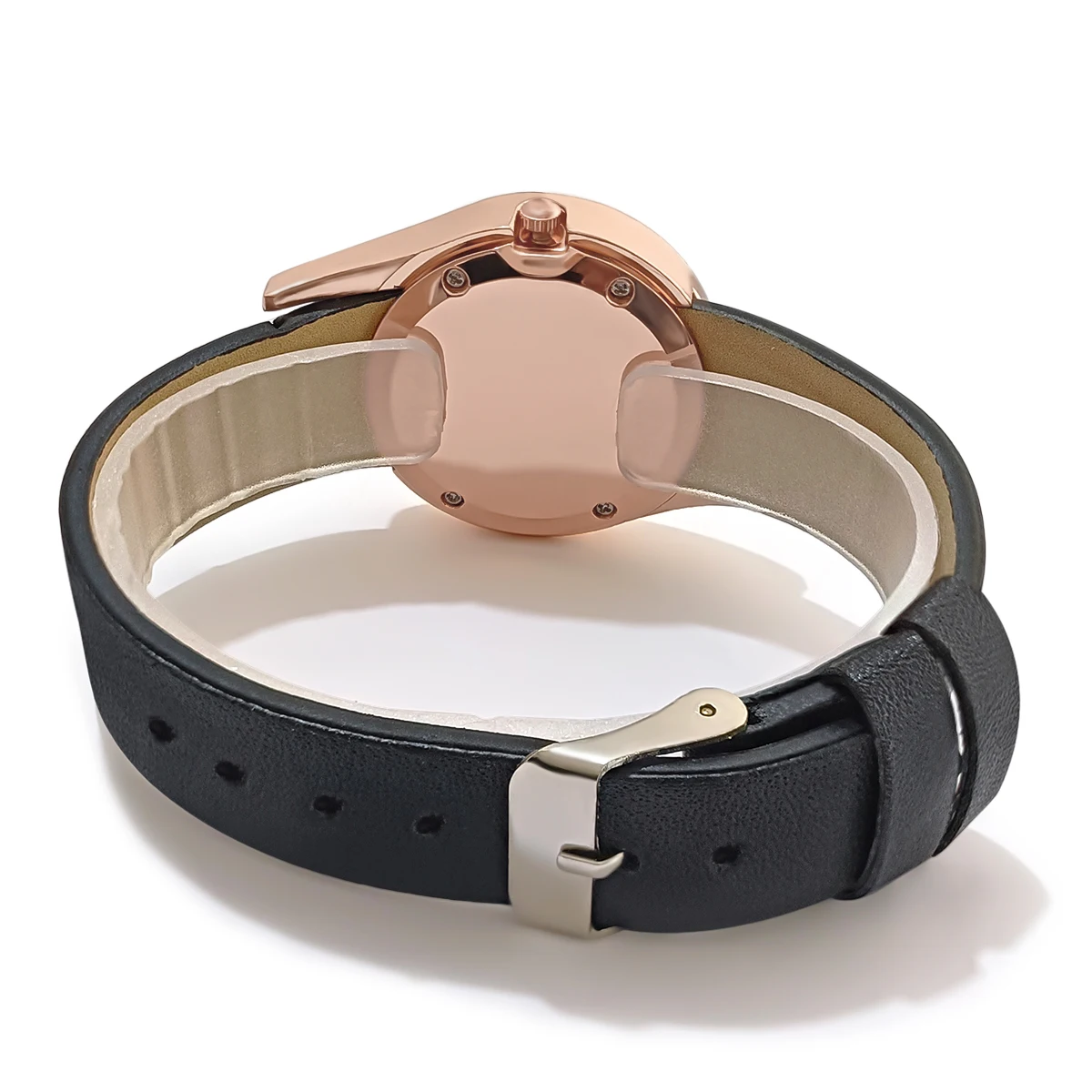 ساعة كوارتز نسائية من الجلد بقرص شخصي ، أزياء الأع...