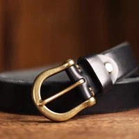 Vintage Luxury Genuine Leather Men's High Quality Copper Buckle Jeans Casual Belts Cowboy Waistband Male Designer Tactical belt