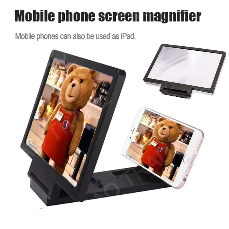3D Screen Amplifier Mobile Phone HD Screen Video Glass Stand Magnifier For Phone