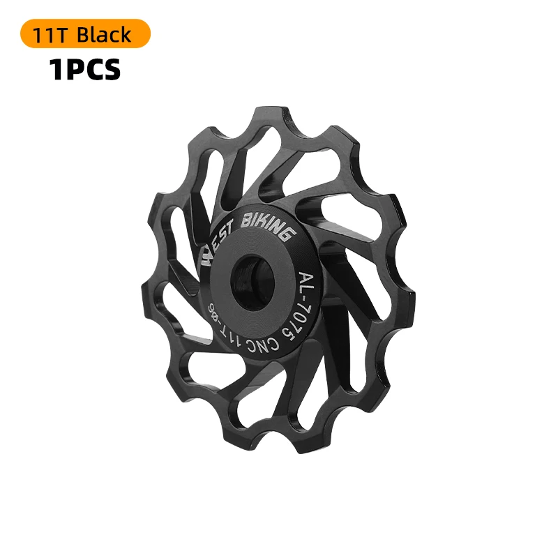 WEST BIKING Aluminum Alloy Bicycle Jockey Wheel with Ceramic Bearings