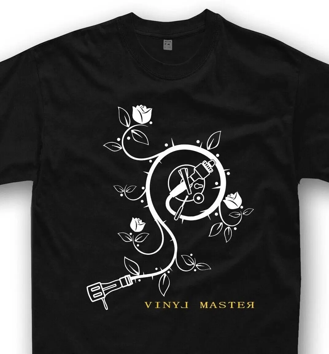 T-Shirt Dj Regalo Vinile Master Flowers Giradischi Technics Mk2 Art Tshirt, Felpa Con Cappuccio