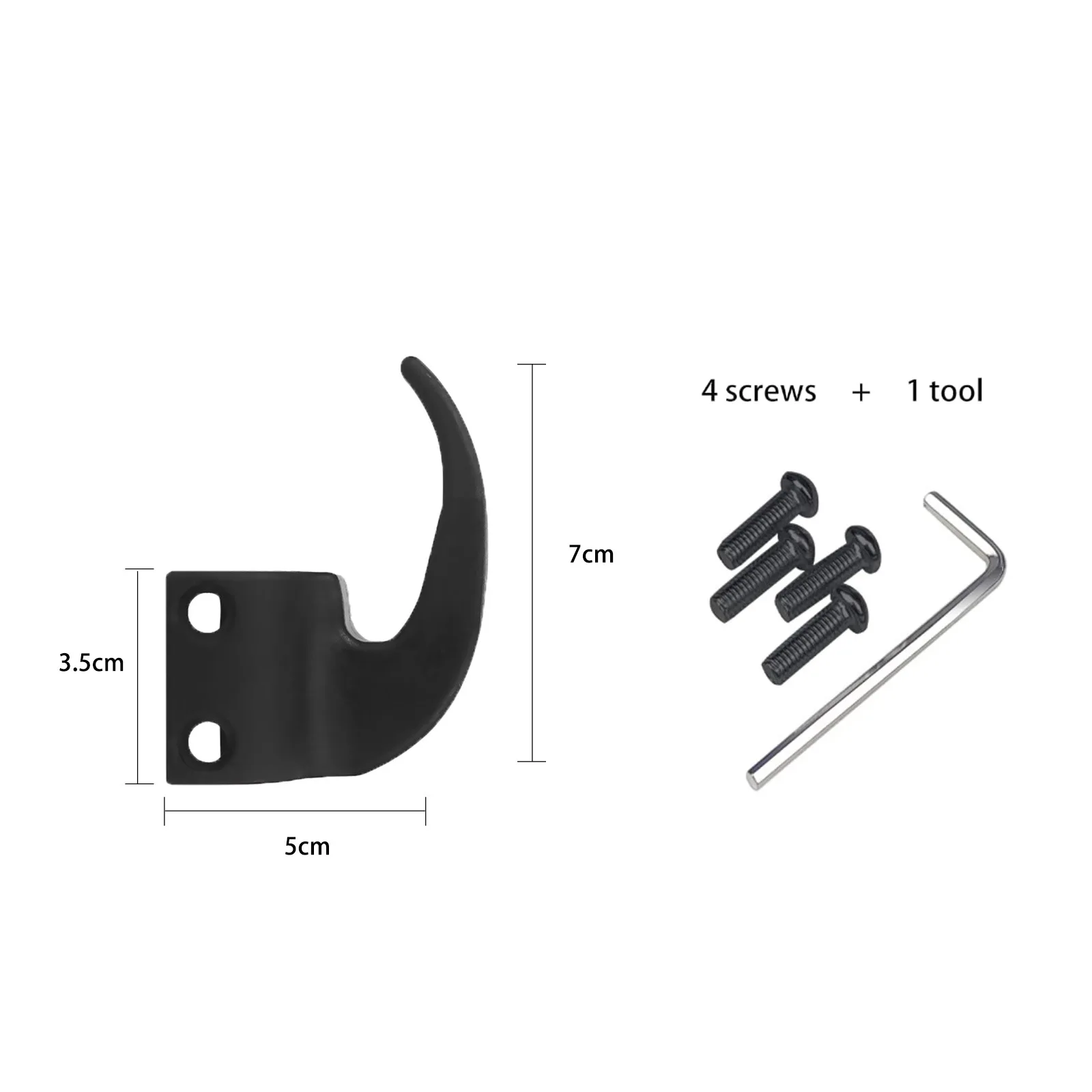 Electric Scooter Front Hook for Hanging Bags - Curved Storage Hanger Accessory