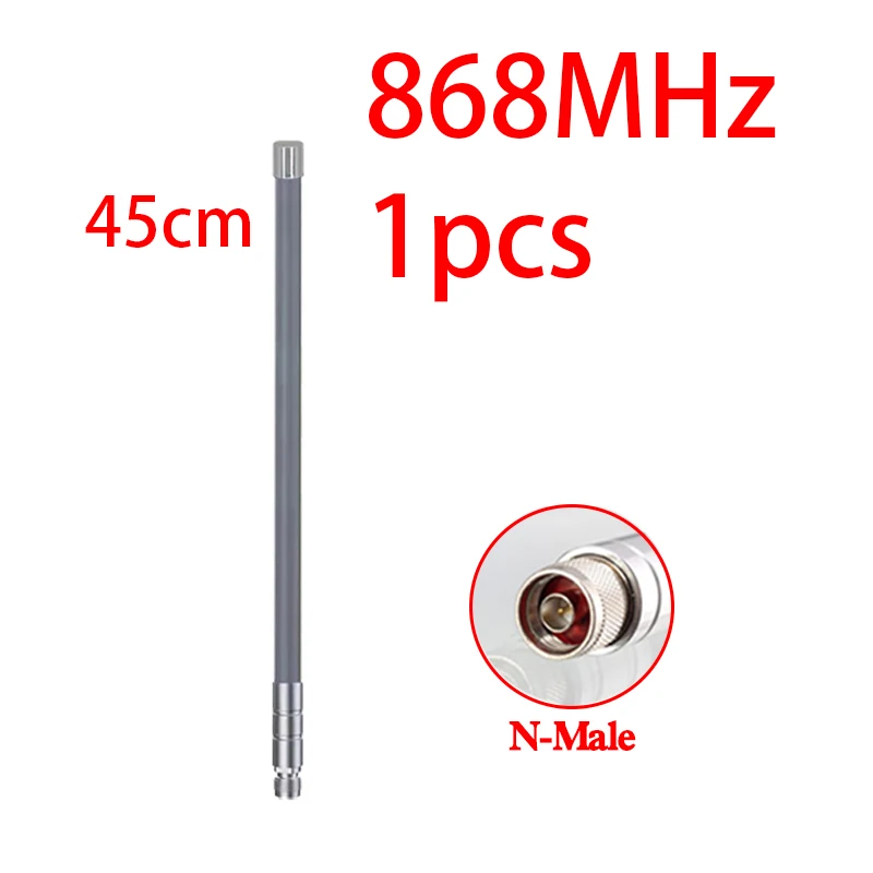 GIZONT Lorawan 868MHz 915MHz 안테나 N타입 야외용 옴니 그레이 유리섬유 안테나 (Meshtastic 헬륨 마이너 핫스팟 안테나용)