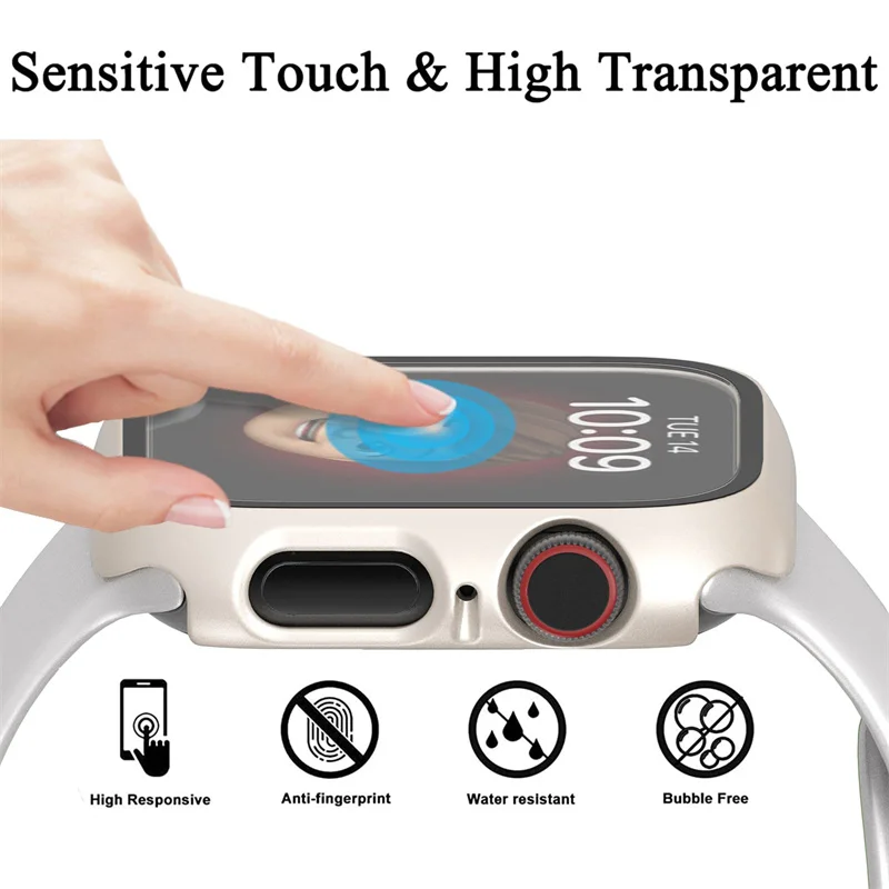 Premium Apple Watch Glass & Protective Bumper Case with Screen Protector - Enhanced Durability & Full Coverage