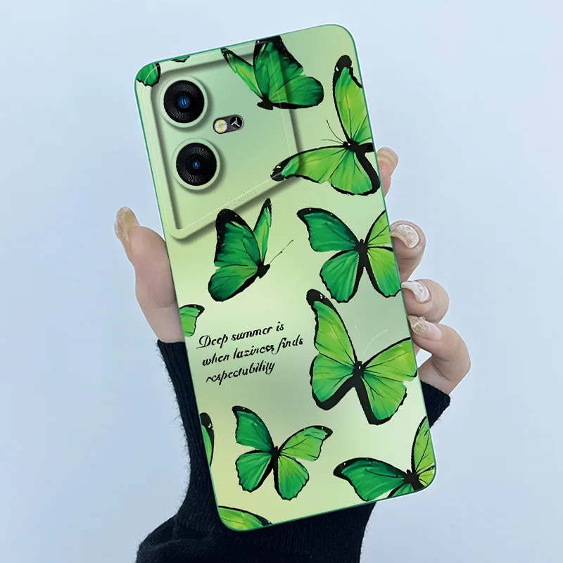 Floral Oil Painting Soft Silicone Phone Case - Fashion Simplicity Design