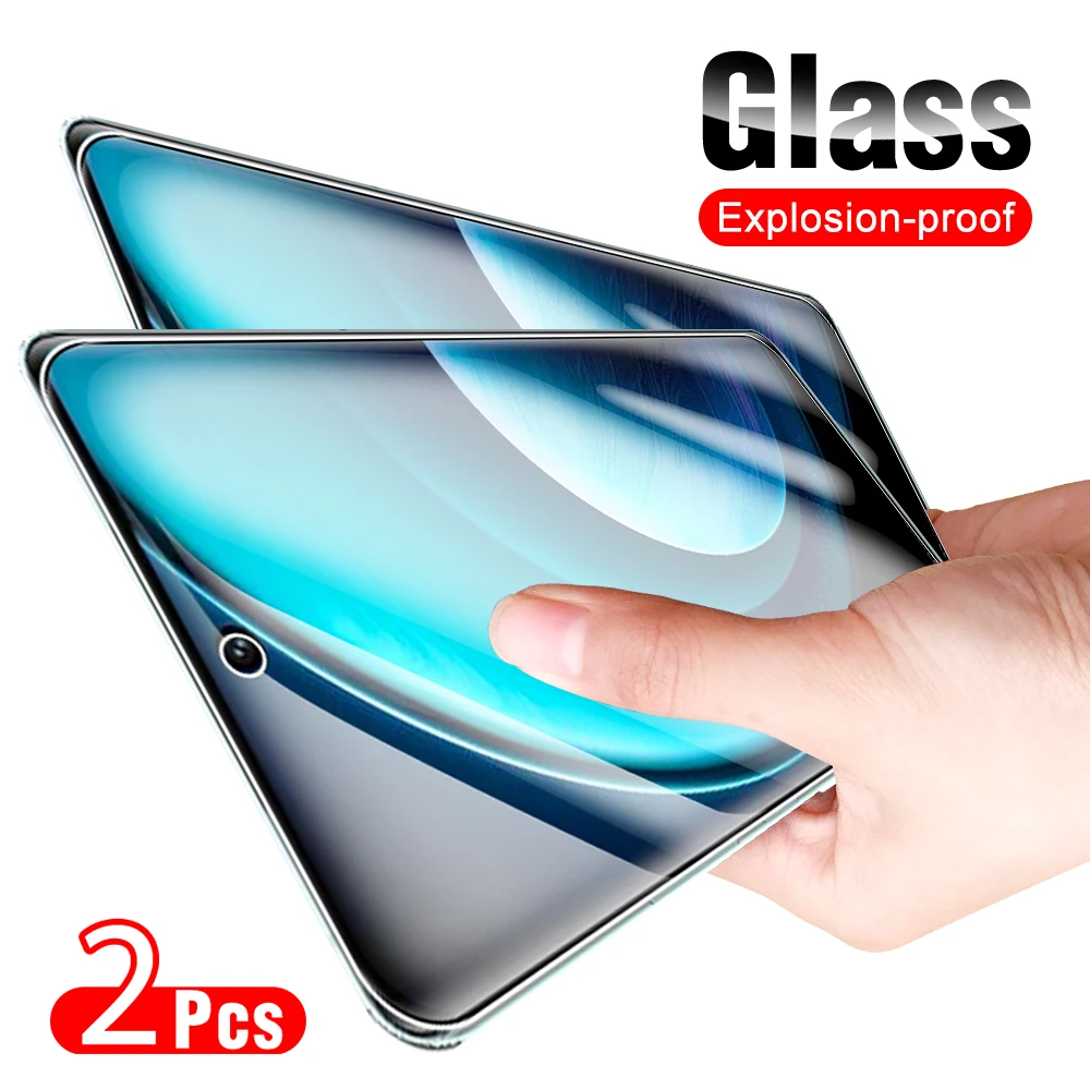 2 Pezzi Di Vetro Temperato Trasparente Per Vivo X100 X90 Pro Plus X80 Pellicola Salvaschermo Curva A Colla Completa Vivox 100 90 80 100X 90X 80X