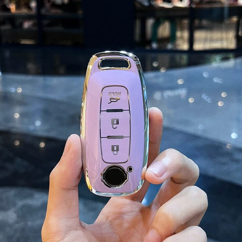 thumbnail image 2 of Nissan Rogue 2025 Accessories Nissan Key Fob Cover With - TPU Protector For 2023-2024 Pathfinder & Rogue Diamond Keychain 2 of 9