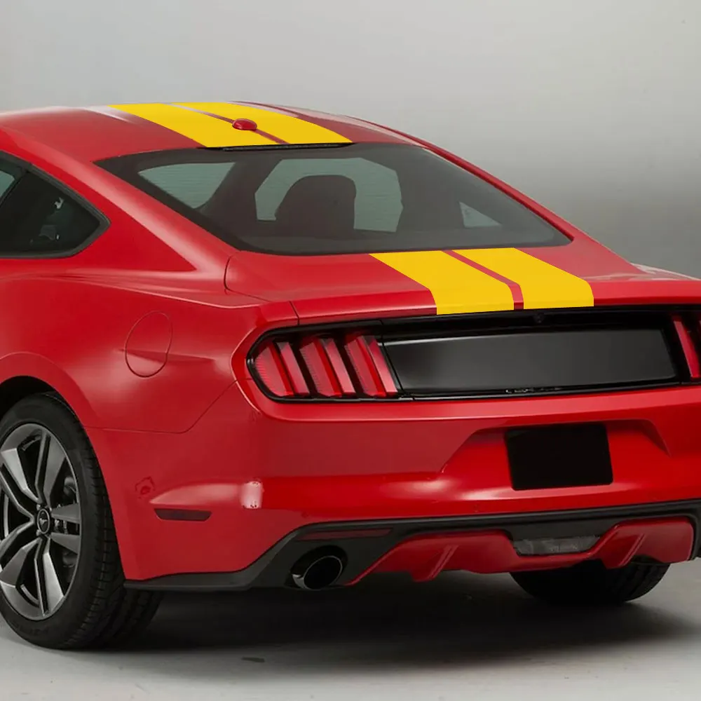 Für Ford Mustang GT500 GT350 GT 3 Stück Motorhaube Knochen Dach Heck Aufkleber Auto Vinyl Dekor Aufkleber Streifen Stil Kits Zubehör – Detail 8