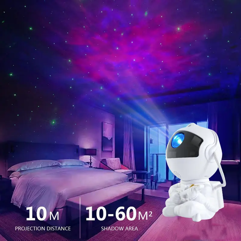 Galaxy Star Astronaut Projector Starry Sky Night Light USB Rotating Nightlights For Decorative Luminaires Children's Gift moon night light
