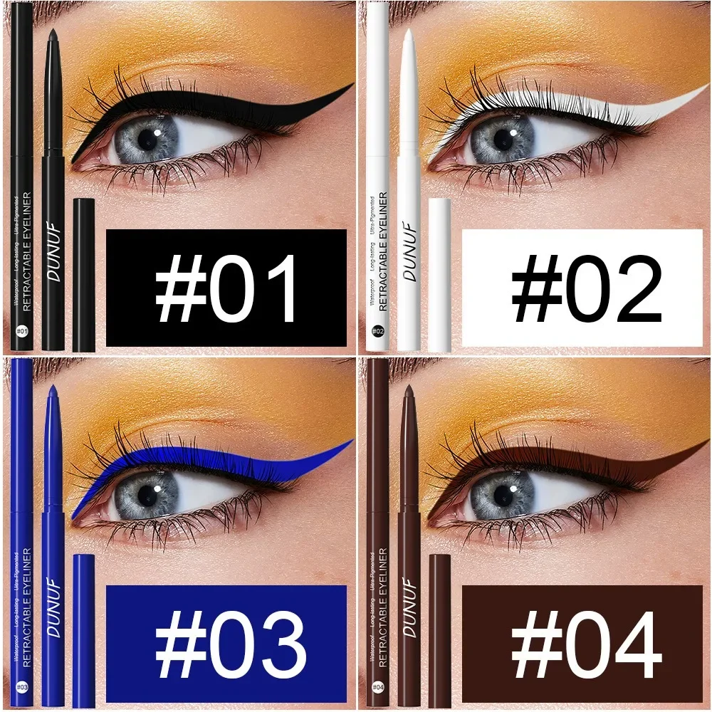 Soft Gel Blue White Eyeliner Pencil Under Eye Highly Pigmented Matte Black Waterproof Eyes Contour Makeup Eyeliner Waterproof 6