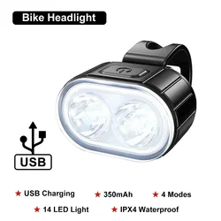 BUCKLOS Rechargeable USB LED Bike Light Set - Waterproof Front and Rear Cycling Lights (350mAh- M1 Headlight)
