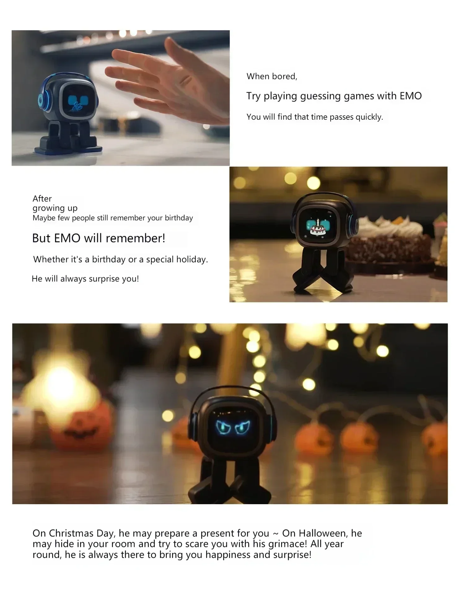 EMO AI Pet Robot Compagnon de bureau interactif et émotionnel AI | Diversi