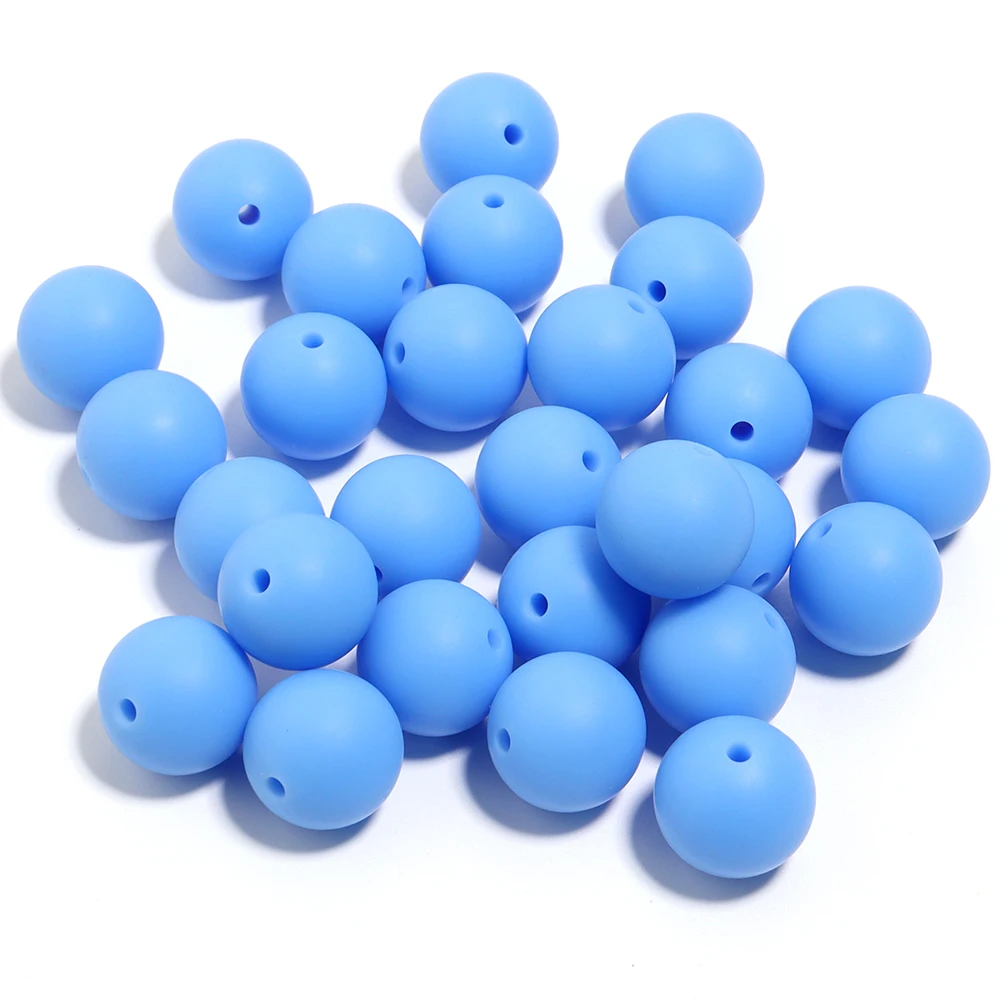 Set of 20 Candy-Colored Round Silicone Beads for DIY Jewelry and Accessories
