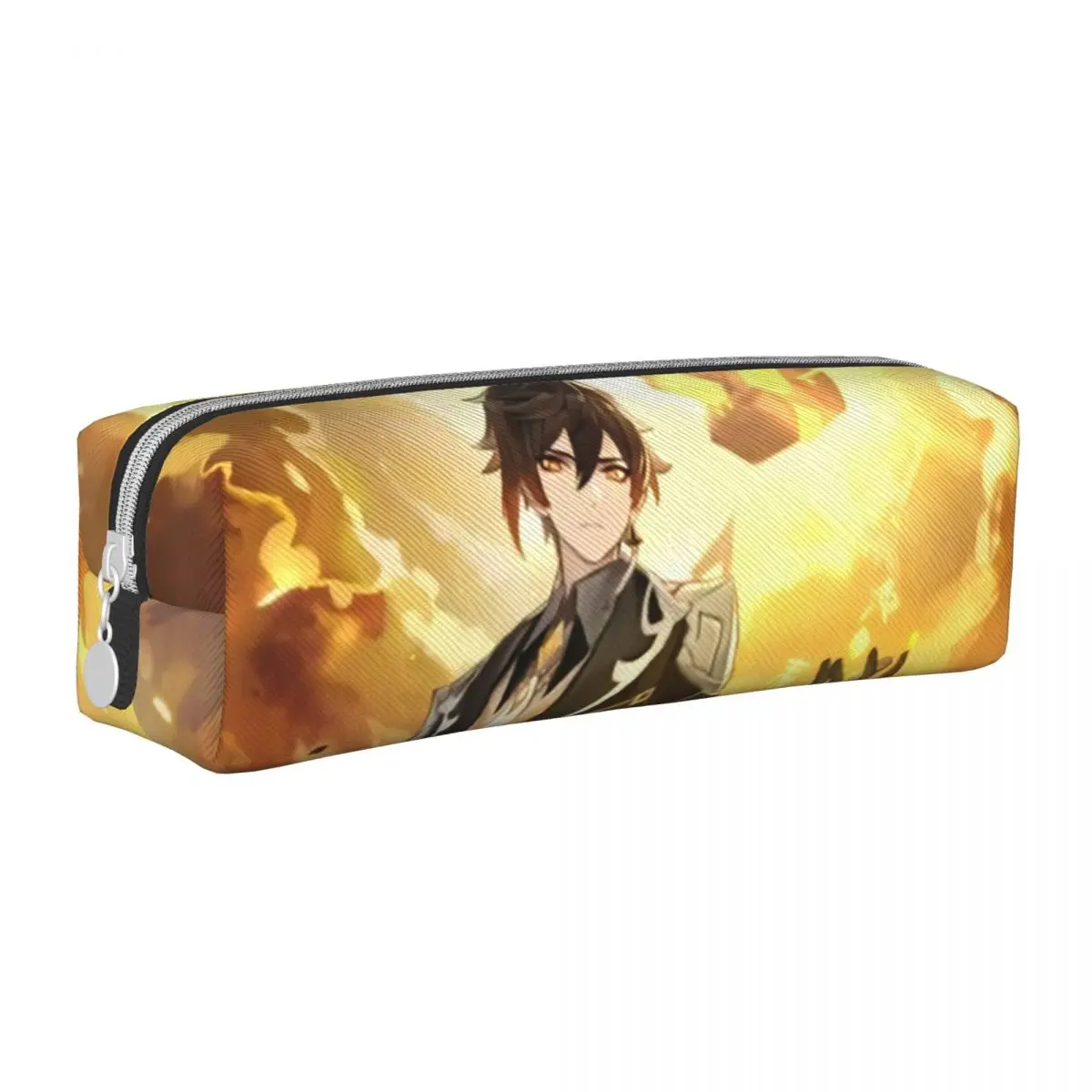 

Zhongli Genshin Impact Childe Pencil Case Pen Holder Bags Kids Large Storage Office Gift Pencilcases