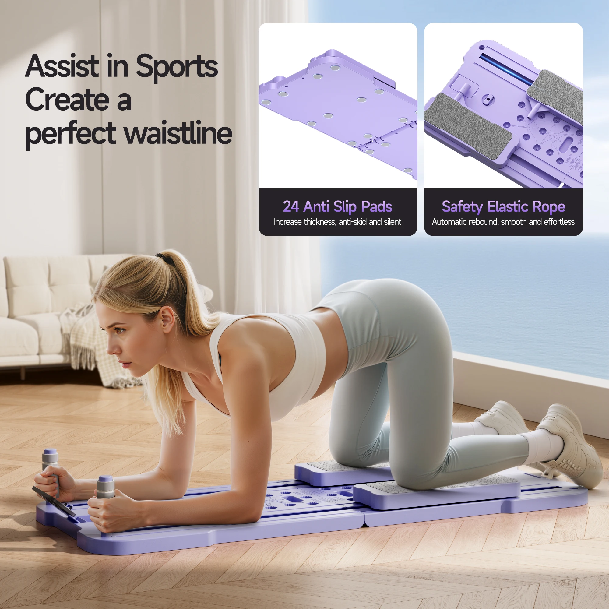 Foldable 4-in-1 Ab Board 4