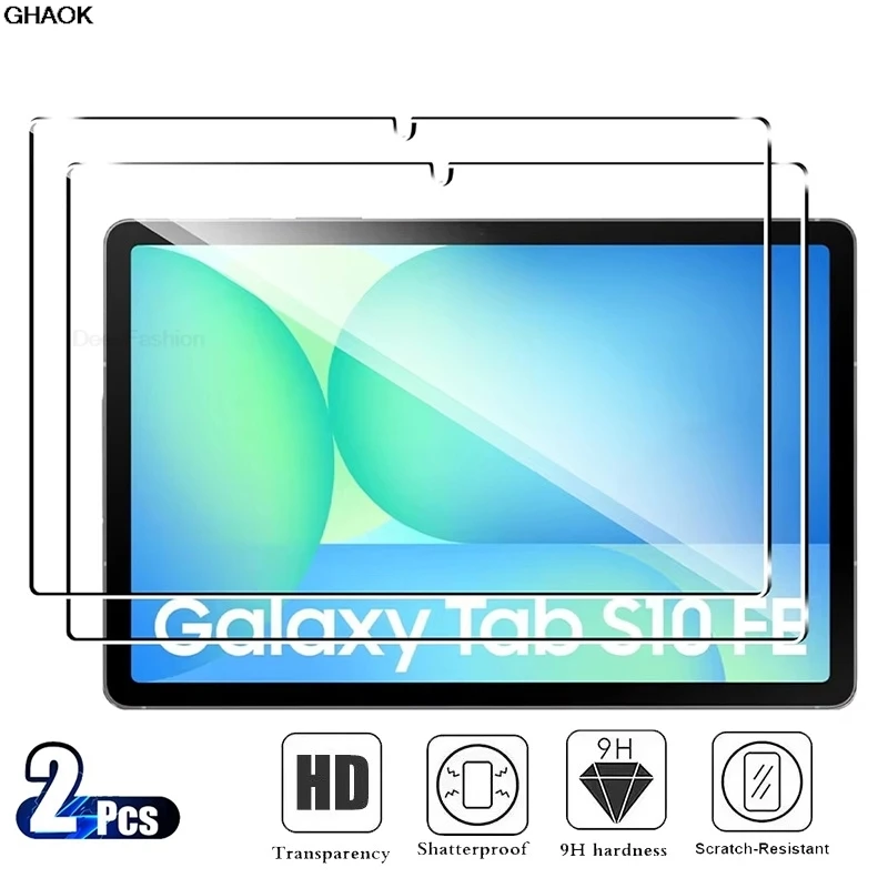Premium 2-Pack Tempered Glass Screen Protector for Tablets, HD Protective Film