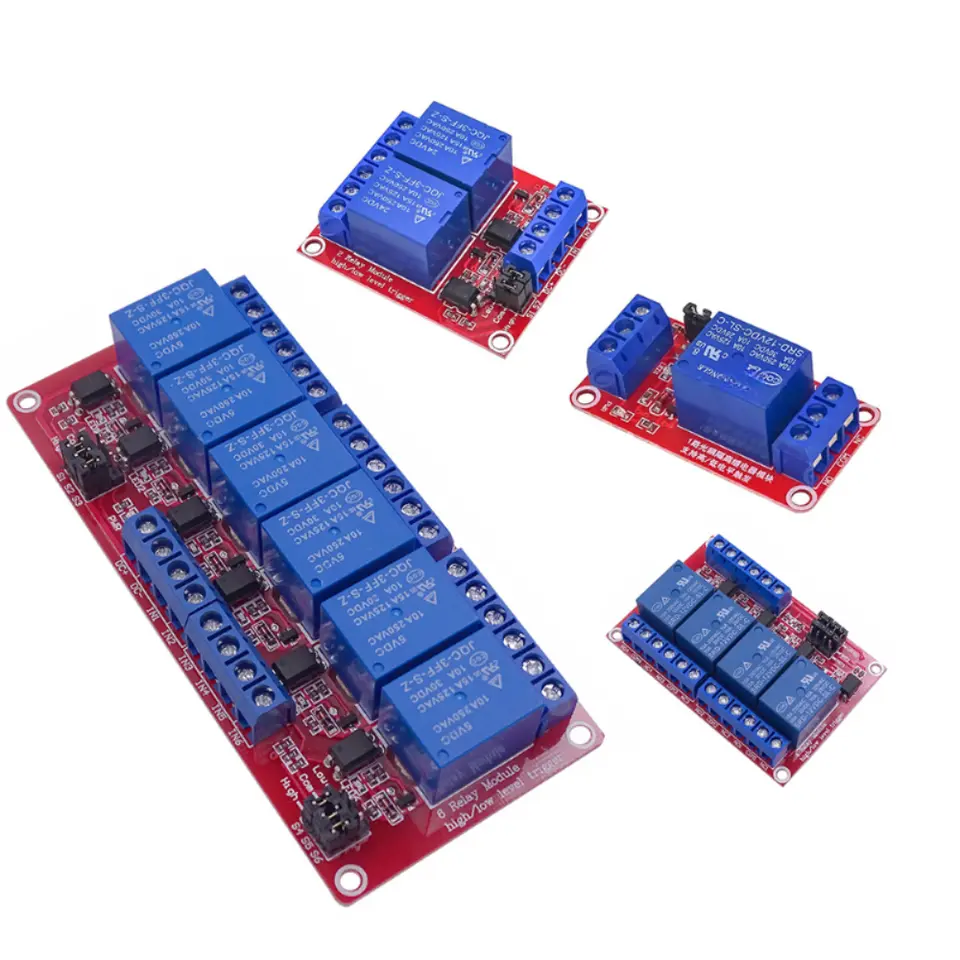 1 2 4 6 8 Channel Relay Module Board Shield with Optocouple High and Low Level Trigger for arduino Raspberry pi DC 5V 12V 24V image 1
