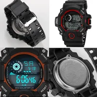 Montre pour hommes de mode sport montre-bracelet électronique grand cadran multifonctionnel étanche alarme lumineuse enfants montre militaire pour hommes 5