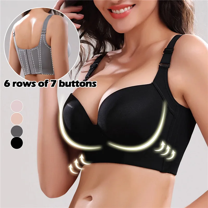 Full Back Coverage Deep Cup Big Size Plus Push Up Fesses Big Cup Wide Hides  Back & Side Women Fashion Sports Hides Back Fat Bra