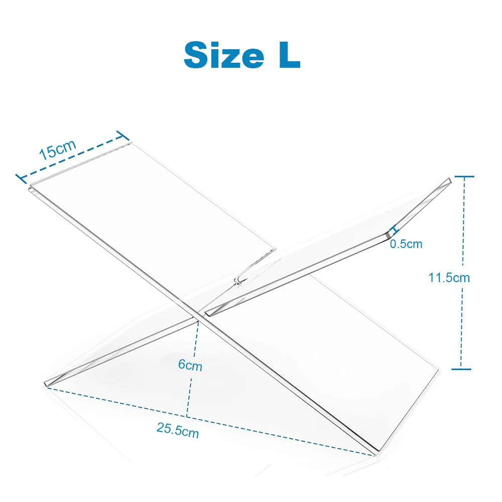 قطعتان من رف الكتب الأكريليك السميك بسمك 5 مم، رف...